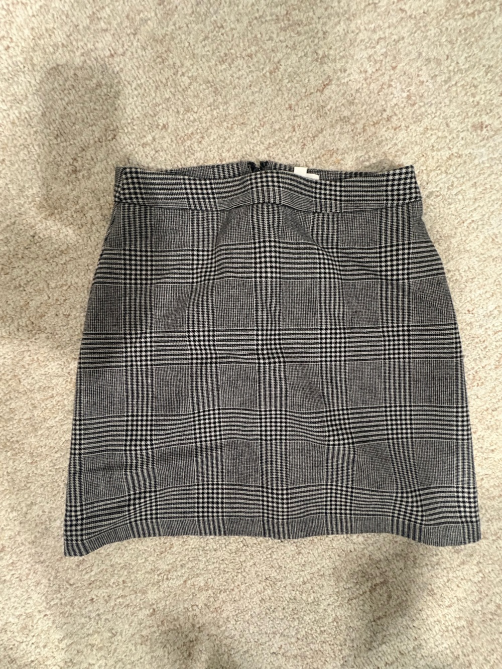 Hudson Jeans Black & White Glen Plaid Mini Skirt